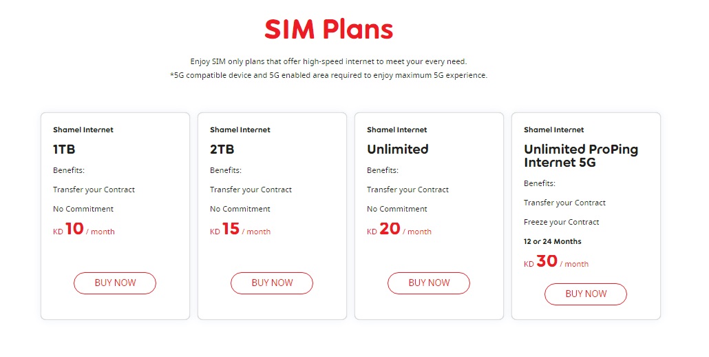 Mobile Prepaid Plans Zain,ooredoo And Stc 5g